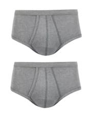 Image of Eminence Heritage 2 Pack High Waist Briefs Size XL 2XL Grey Boxer Shorts RRP £