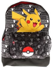 Image of Pokemon School Bag Kids Backpack Pikachu Rucksack Front Outer Zip Pocket