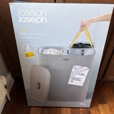 Image of Joseph Joseph Tota 90 Litre Easy Empty Laundry Separation Basket grey