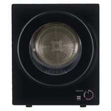 Image of electriQ 2.5kg Compact Vented Tumble Dryer Black Quiet - Vent Hose Included