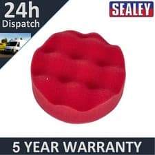 Image of Sealey Hook-and-Loop Buffing & Polishing Foam Head 80 x 25mm Red/Ultra-Soft