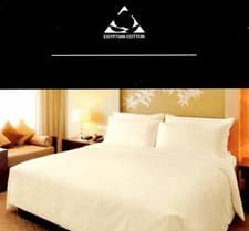 Image of Egyptian Cotton Sateen Super King Size 12" Extra Deep Fitted Sheet Cream 400 TC