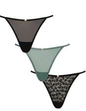 Image of Ann Summers Collection. 3 Pack Mesh Texture Brazilian - Size 12. New With Tags