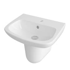 Image of Nuie Ambrose Basin and Semi Pedestal 500mm Wide - 1 Tap Hole
