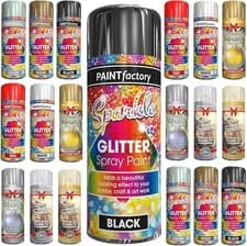Image of ✨ Glitter Spray Paint Red White Black – 200ml Metallic Pearlescent Sparkle DIY