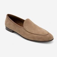 Image of Custom Handmade Full Grain suede Leather penny loafers shoes for men
