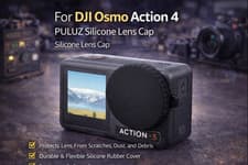 Image of For DJI Osmo Action 4 / 5 Pro / 3 PULUZ Silicone Lens Cap, Silicone Lens Cap.