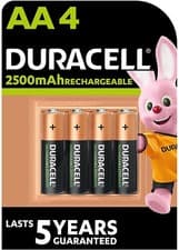 Image of 4x Duracell AA 2500mAh Rechargeable Ultra Batteries NiMH HR6 New Duralock