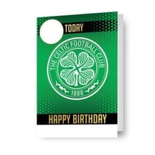 Image of Birthday Card Celtic FC Personalise Yourself With Included Sticker Sheet