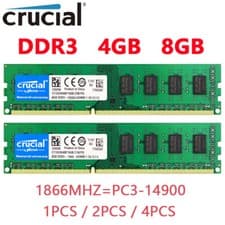 Image of CRUCIAL DDR3 4GB 8GB 1866MHZ PC3-14900 Desktop RAM Memory DIMM 1.5V 240pins
