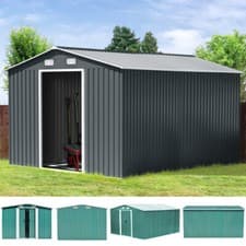 Image of Metal Garden Shed 4 X 6, 6 X 8, 8 X 8, 10 X 8 ft Storage Frame Shed Bike / Sheet