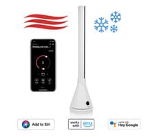Image of Princess 2-in-1 Smart Tower Fan Heater & Cooler, Bladeless, Smart Control- White