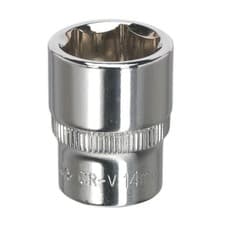 Image of Sealey WallDrive Socket 14mm 1/4" Square Drive Fully Polished Individual Sockets