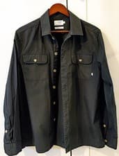 Image of Men's Farah Overshirt, Organic Cotton, Dark Green/ Grey, Size Small, Never Worn,