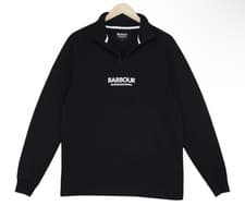 Image of Barbour International Half Zip Blue Formula Jumper Size Medium