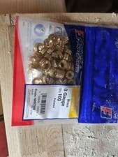 Image of 2 x FORGEFIX FORSCS8BM Screw Cup Sockets Solid Brass Polished No. 8 Bag 100