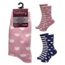 Image of Women’s Chenille Lounge Socks 4 Pack Ultra Soft Fluffy Bed Sock 4-8 Size