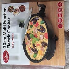 Image of Quest 30cm Multi-Function Electric Cooker Pan with Glass Lid 1500W
