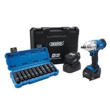 Image of Draper D20 20V Brushless Mid-Torque Impact Wrench Kit 1/2" Sq. Dr. - 04791