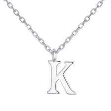 Image of Sterling Silver Initial K Necklace