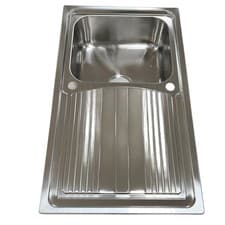 Image of Kitchen Sink 1 Bowl Stainless Steel 1 Tap Hole Carron Phoenix Reversible 86cm