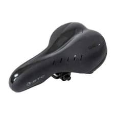 Image of ETC Gel Comfort Sprung Cycle Saddle with Seat Post Clamp & Calibrated Rails