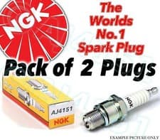 Image of 2x NEW NGK Replacement SPARK PLUGS - Part No. LMAR9E-J Stock No. 6884 2pk