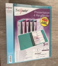 Image of Snopake Presentation 4 Ring A4 Ring Binder 25mm Plus 5 Part Divider CLEAR BLUE