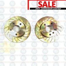 Image of FOR VAUXHALL ASTRA MERIVA ZAFIRA REAR DIMPLED GROOVED BRAKE DISCS PAIR 264mm