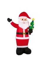Image of Homebase 667881 12ft Inflatable Santa with Tree Mains Powered Outdoor