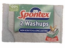 Image of Spontex 2 Washups Non Scratch and Long Lasting Sponges BNIB Free UK P&P