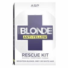 Image of ASP SYSTEM BLONDE RESCUE KIT  ( Shampoo, Conditioner 275ml ea & Masque 150ml )