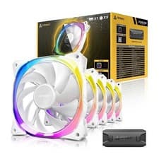 Image of 5 x Pack of Antec Fusion 120mm 12cm ARGB White PC Fans 2000RPM 57.93CFM 31.24dBA