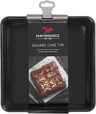 Image of Tala Performance, Loose Base Square Cake Tin, Professional Gauge Carbon Steel w
