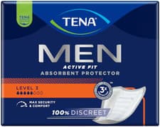 Image of 96 x TENA Men Level 3 Active Fit Discreet Absorbent Protector Pads - 6 x Pks 16