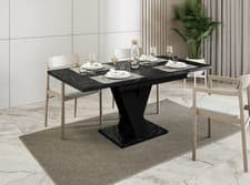 Image of Extendable Dining Table 120-160 cm MASIV Modern Design Easy to Clean, Assembly