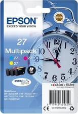 Image of Epson 27 Alarm Clock Genuine Multipack, 3-colours Ink Cartridges, DuraBrite