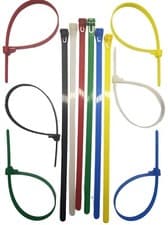 Image of Releasable / Reusable Cable Ties Nylon Zip Tie Wraps Strong All Sizes & Colors