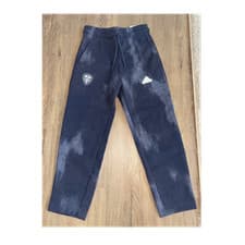 Image of adidas Boys Jogger Trousers Blue Ivory 7-8Y Regular Fit Polyester Football
