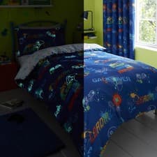 Image of Children Game Gaming Gamer Duvet Cover Kids Boys Single Quilt Bedding Set Blue