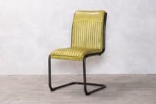 Image of FAUX LEATHER DINING CHAIR CANTILEVER CHAIR 6 COLOUR CHOICES COLOURFUL CHAIRS