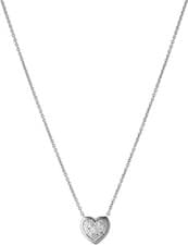 Image of LINKS OF LONDON Diamond Pave Essentials 925 SS Silver Heart Necklace RRP195 NEW