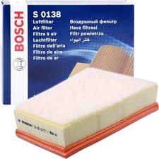 Image of Air Filter fits RENAULT MEGANE 08 to 16 Bosch 165465086R 165465434R 165467751R