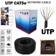 Image of 305M RJ45 CAT5e UTP Ethernet Network Lan Cable Indoor Outdoor Patch Roll Lead