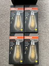 Image of 4 x Osram Vintage 1906 LED Edison Bulbs. 3.4W Clear E27 40 Watt. 470Im. Free P&P