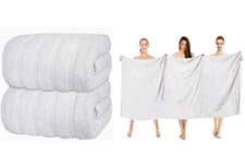 Image of 2X Huge Size Extra Jumbo Bath Sheets 100% Cotton Hotel Quality Sheets 600 GSM