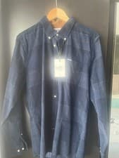 Image of Barbour Blair Midnight Blue Tartan Tailored Shirt - Large - NEW with Tags