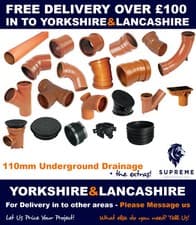 Image of Underground Drainage 110mm Pipe & Fitting-Delivered in to Yorkshire & Lancashire