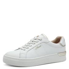 Image of S.Oliver Sneakers Lace-Up Shoes Half Shoes White Gold 23603