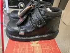 Image of Kickers Kick Scuff Hi infant leather boots size 25